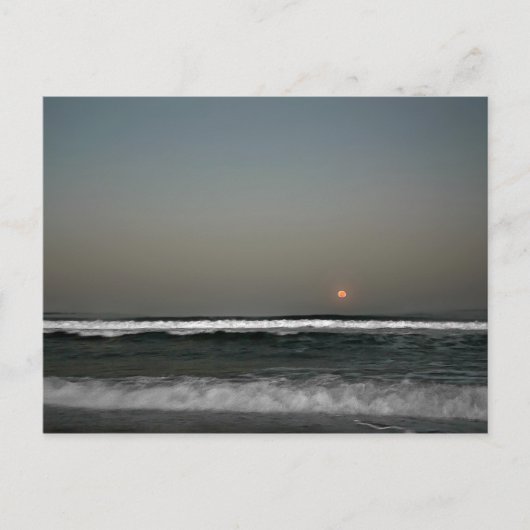 Moon Over Waves Briefkaart (Voorkant)