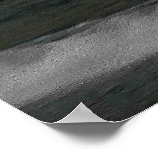 Moon Over Waves Poster (Hoek)