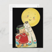  "Moon Over You"-Valentijn Feestdagenkaart (Voorkant / Achterkant)