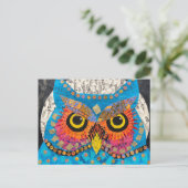 Moon Owl Briefkaart (Staand voorkant)