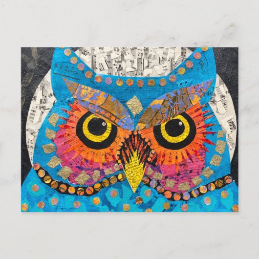 Moon Owl Briefkaart (Voorkant)