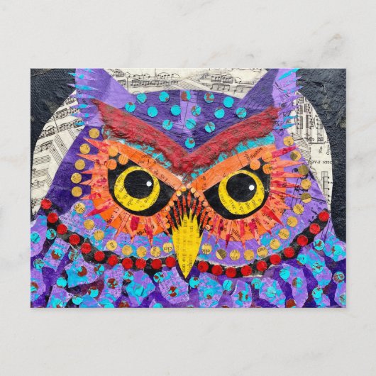 Moon Owl Briefkaart (Voorkant)