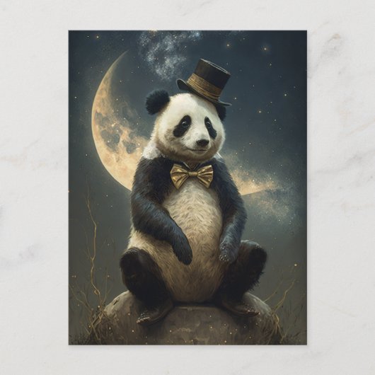  Moon Panda Beer Briefkaart (Voorkant)