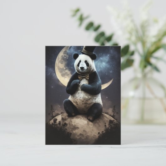 Moon Panda Beer Briefkaart (Staand voorkant)