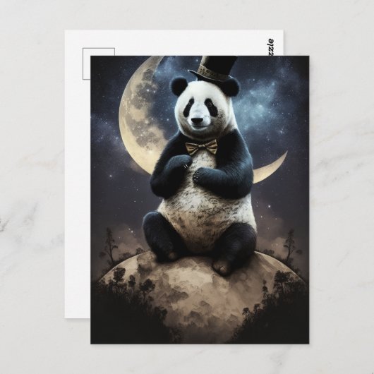 Moon Panda Beer Briefkaart (Voorkant / Achterkant)