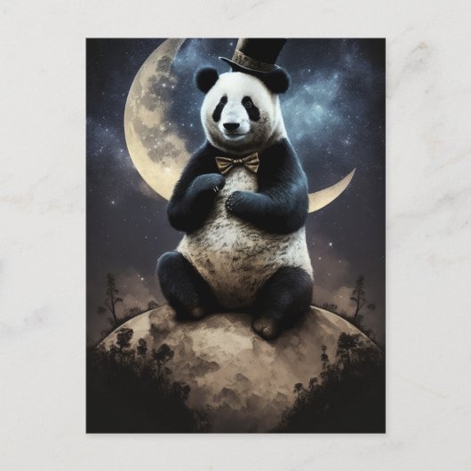 Moon Panda Beer Briefkaart (Voorkant)
