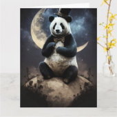 Moon Panda Beer Kaart (Gele Bloem)