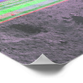 Moon Panorama Apollo 17 Glitch (Taller) Poster (Hoek)