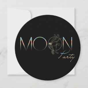 Moon Party - Uitnodiging Kaart