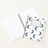 Moon Pattern Spiral Notebook 8.5x11 Notitieboek (Binnen)