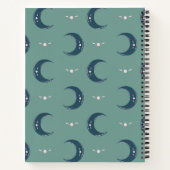 Moon Pattern Spiral Notebook 8.5x11 Notitieboek (Achterkant)