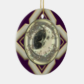 Moon Personalized Round Ornament (Rechts)