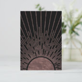 Moon Phase Arch Abstracte Sun en Sun Rays Set, 1/6 Bedankkaart (Staand voorkant)