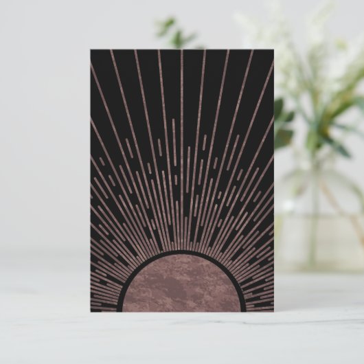 Moon Phase Arch Abstracte Sun en Sun Rays Set, 1/6 Bedankkaart (Staand voorkant)