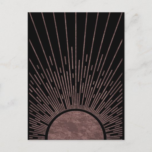 Moon Phase Arch Abstracte Sun en Sun Rays Set, 1/6 Briefkaart (Voorkant)
