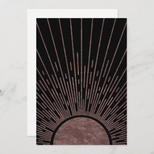 Moon Phase Arch Abstracte Sun en Sun Rays Set, 1/6 Feestdagenkaart (Voorkant / Achterkant)