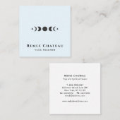 Moon Phase Astroloog Yoga Teacher Vierkante Visitekaartje (Voorkant / Achterkant)