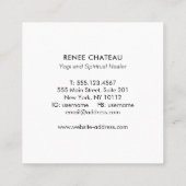 Moon Phase Astroloog Yoga Teacher Vierkante Visitekaartje (Achterkant)