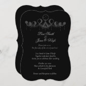 Moon Phase Chandelier Wedding Invitations Kaart (Voorkant / Achterkant)