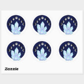 Moon Phase Crystal Classic Ronde Sticker (Vel)
