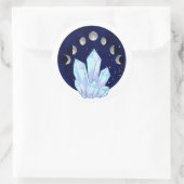 Moon Phase Crystal Classic Ronde Sticker (Tas)