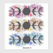 Moon Phase Floral Sticker Set (Vel)