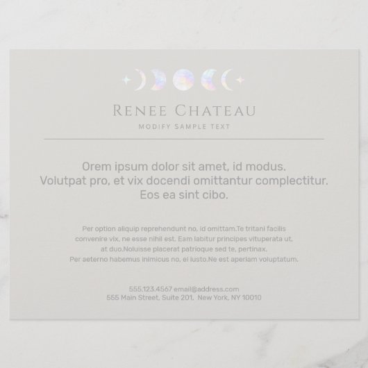 Moon Phase Flyer (Voorkant)