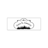 Moon Phase & Forest Logo Productverpakking Zelfinktende Stempel (Design)