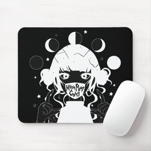 MOON PHASE GANG Mousepad Muismat (Met muis)