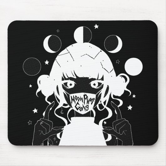 MOON PHASE GANG Mousepad Muismat (Voorkant)