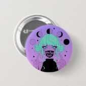 MOON PHASE GANG-toets Ronde Button 5,7 Cm (Voorkant /achterkant)