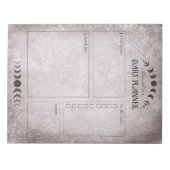 Moon Phase  Gothic Gepersonaliseerde Planner Notitieblok (Voorkant)