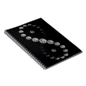 Moon phase infinity zwart notitieboek (Rechterzijde)