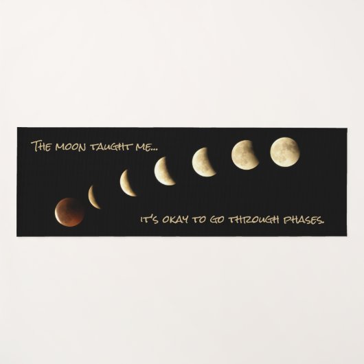 Moon Phase Inspirerend Quote Full Moon Astronomie Yogamat (Voorkant (horizontaal))