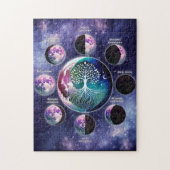 Moon Phase Magnet met Tree of Life | Celest Legpuzzel (Verticaal)