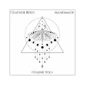 Moon Phase Moth | Handgemaakt Dank u Rubber Stempe Rubberstempel (Afrduk)