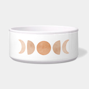 Moon Phase Pet Water Bowl   Roze en wit Voerbakje