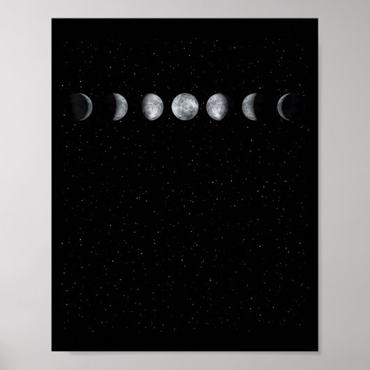 Moon Phase Scientist Gift Astronomy  Poster (Voorkant)