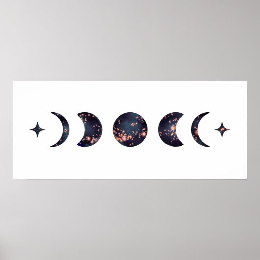 Moon Phase Stars Poster (Voorkant)