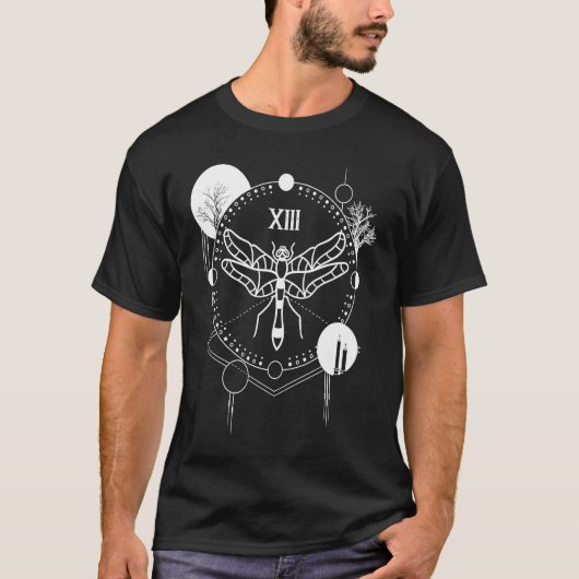 Moon Phase Tarot Mystical Gothic Witchcraft Occult T-shirt (Voorkant)