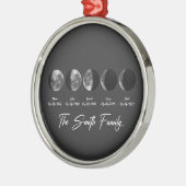 Moon Phase The Smith Family – Custom Names & Dates Metalen Ornament (Links)
