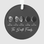 Moon Phase The Smith Family – Custom Names & Dates Ornament (achterkant)