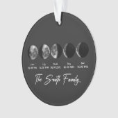 Moon Phase The Smith Family – Custom Names & Dates Ornament (voorkant)