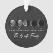Moon Phase The Smith Family – Custom Names & Dates Ornament (voorkant)