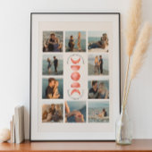 Moon Phase Verloving Photo Collage Poster