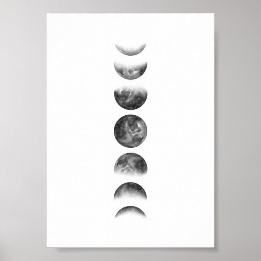 Moon Phase Wall Art Poster (Voorkant)