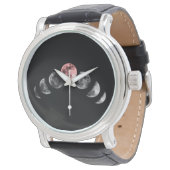 Moon Phase Watch Eclipse Astronomy Watch Horloge (Gekanteld)