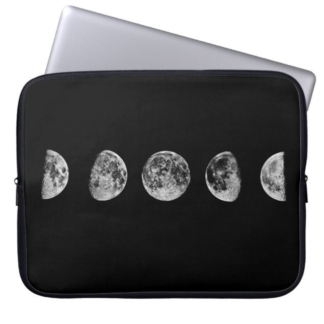 Moon Phases 15-inch laptop hoesje Laptop Sleeve (Voorkant)