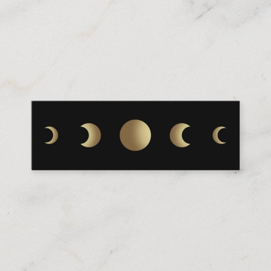 Moon Phases Astrologer Tarot Reader Mini Visitekaartje (Voorkant)