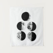 Moon Phases Astronomy Space Art-illustraties Wandkleed (Voorkant)